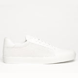 NY CLASSIC WHITE MONOCHROME SNEAKERS - HIKIS