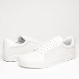 NY CLASSIC WHITE MONOCHROME SNEAKERS - HIKIS