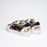 ANIMAL PRINT & BLACK GLITTER MERCURY L/F SNEAKERS - HIKIS