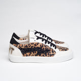 ANIMAL PRINT & BLACK GLITTER MERCURY L/F SNEAKERS