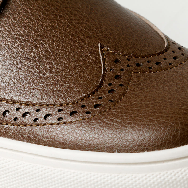 LUXURY BROWN VEGAN KRYPTON SNEAKERS - HIKIS