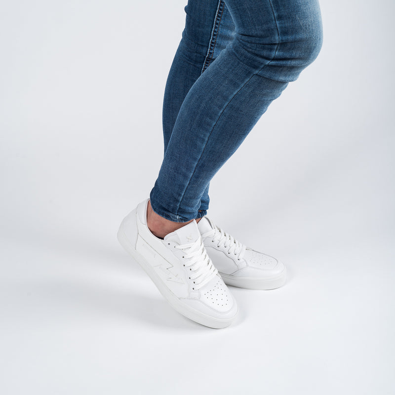 CLEAN WHITE VEGAN MERCURY L/F SNEAKERS - HIKIS